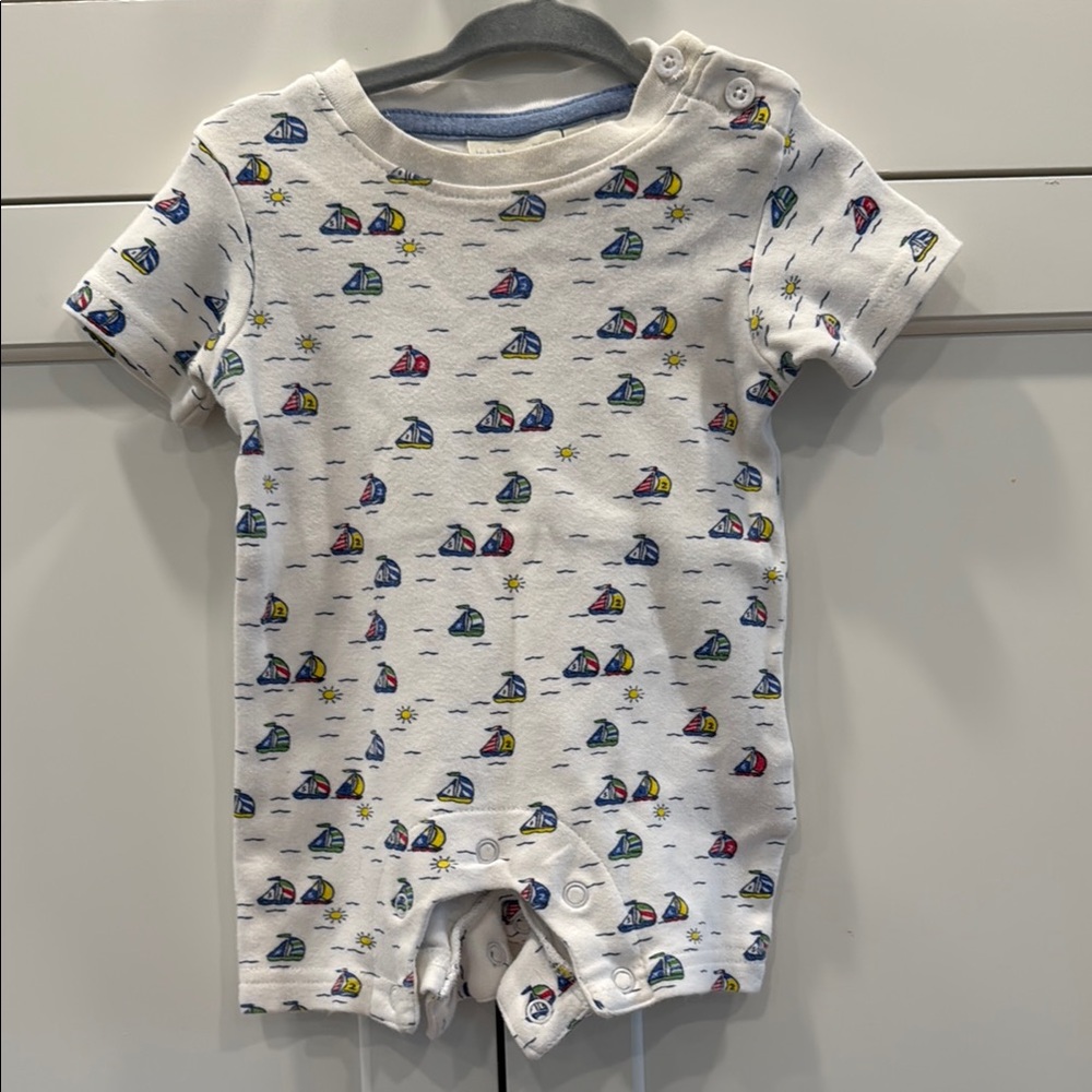 Sailboat Print Baby Onesie
